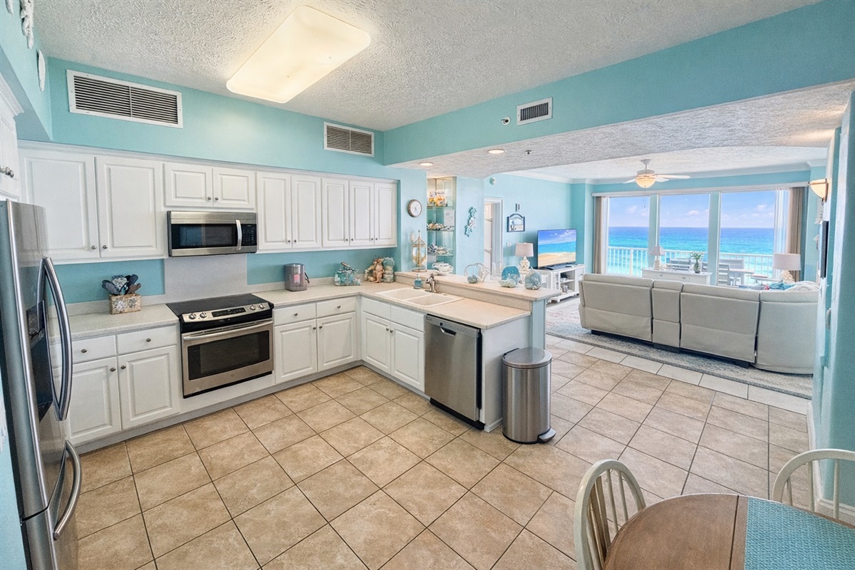 Open concept kitchen
