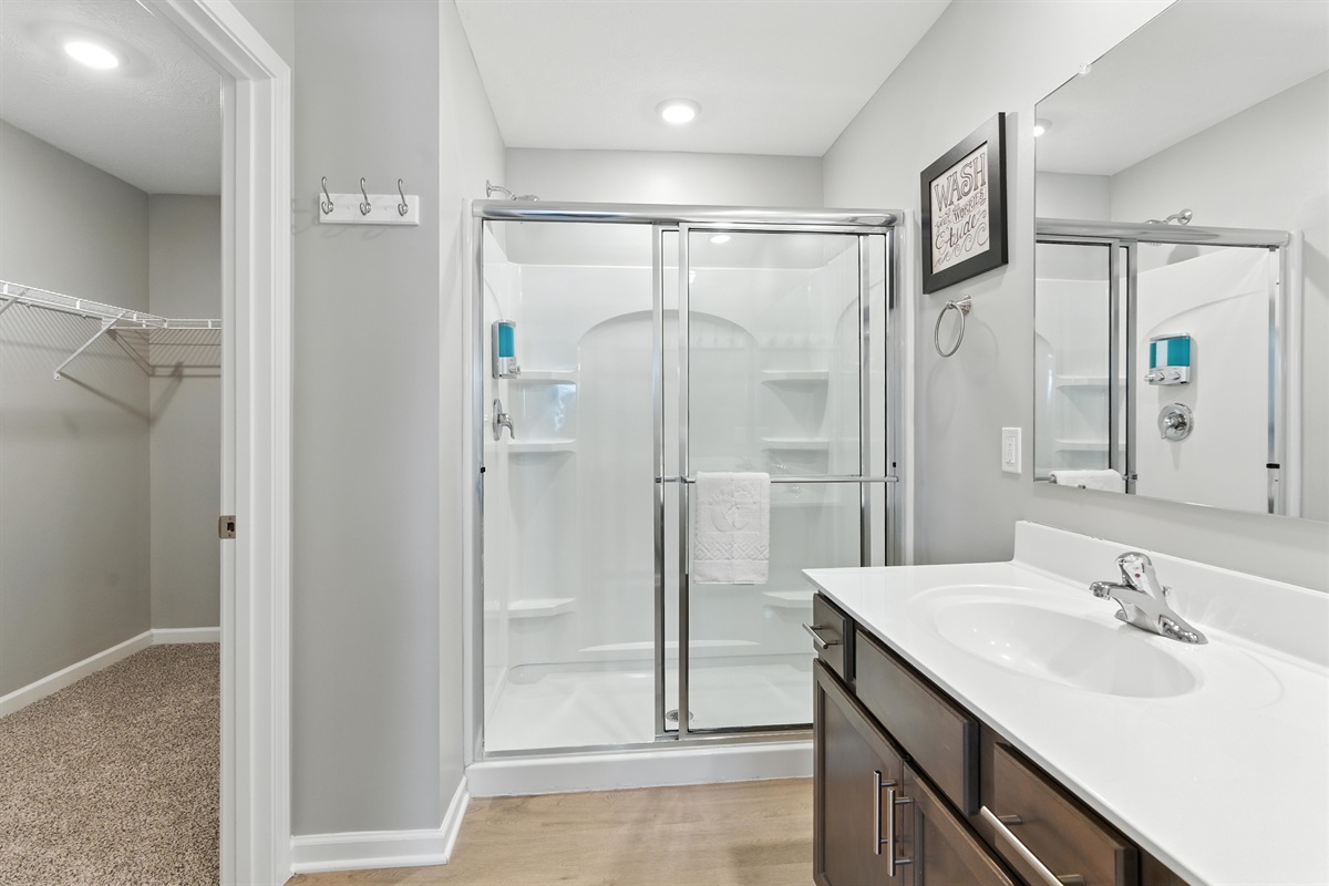 Ensuite bathroom with walk in shower