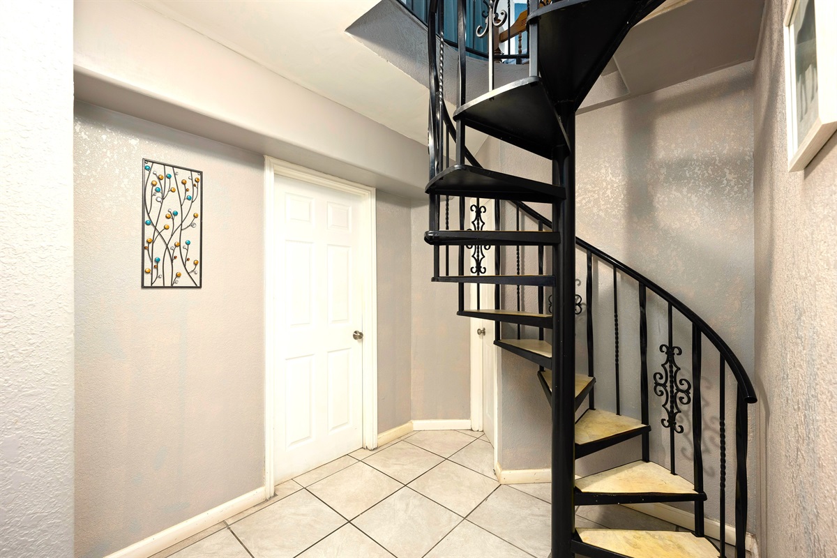 Spiral Stairs to Bedroom/Loft