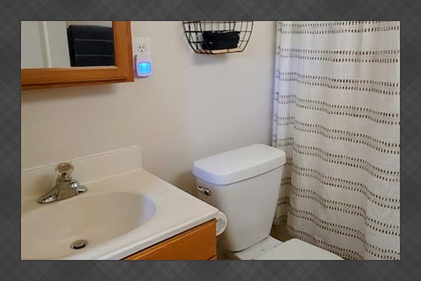 Full bathroom with tub