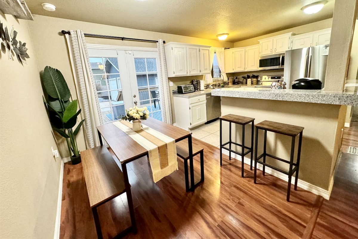 Kitchen and Dining Area