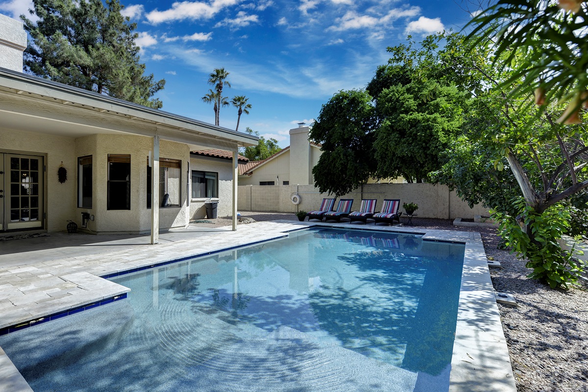 Pool can be fenced if you have children under 5.