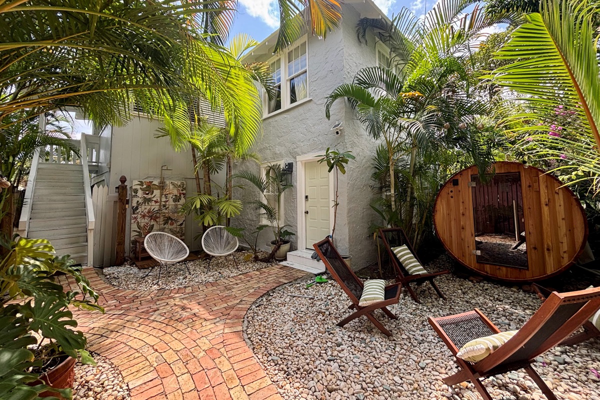 Enjoy the wellness area, including a new barrel sauna and outdoor shower.