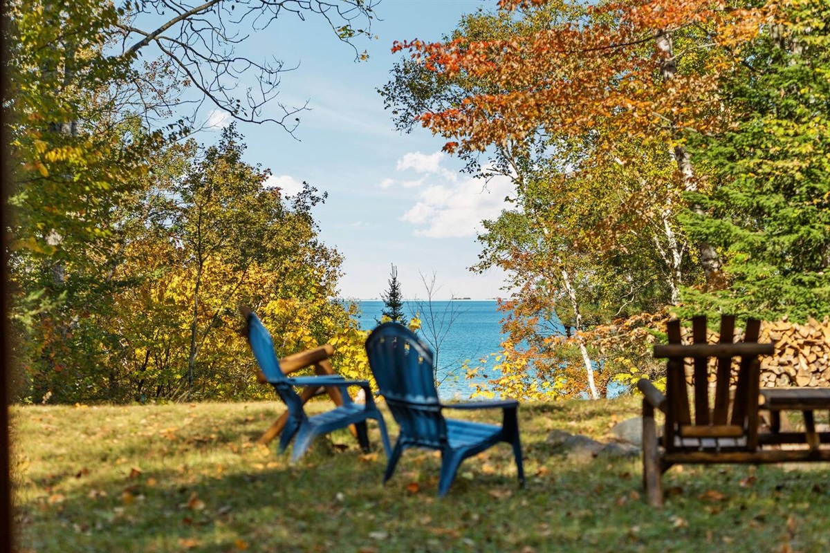 View of Lake Huron from the upper campfire area