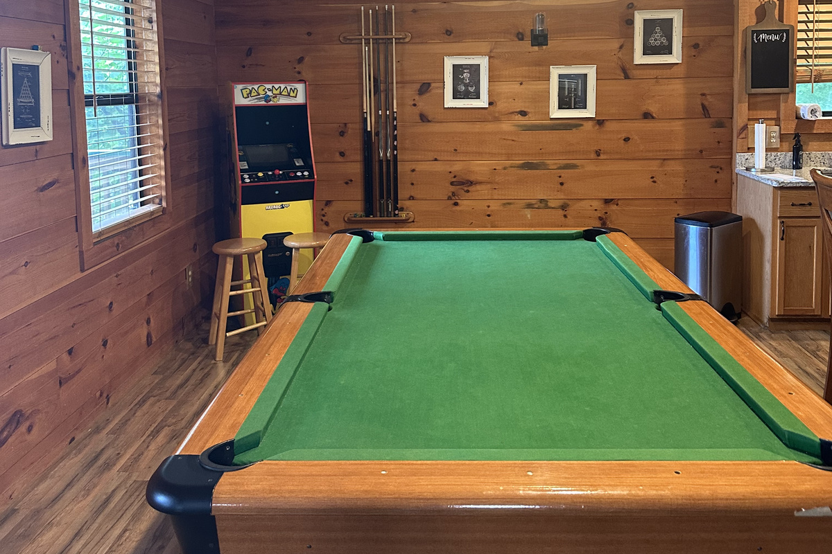 Enjoy the arcade game or a game of pool