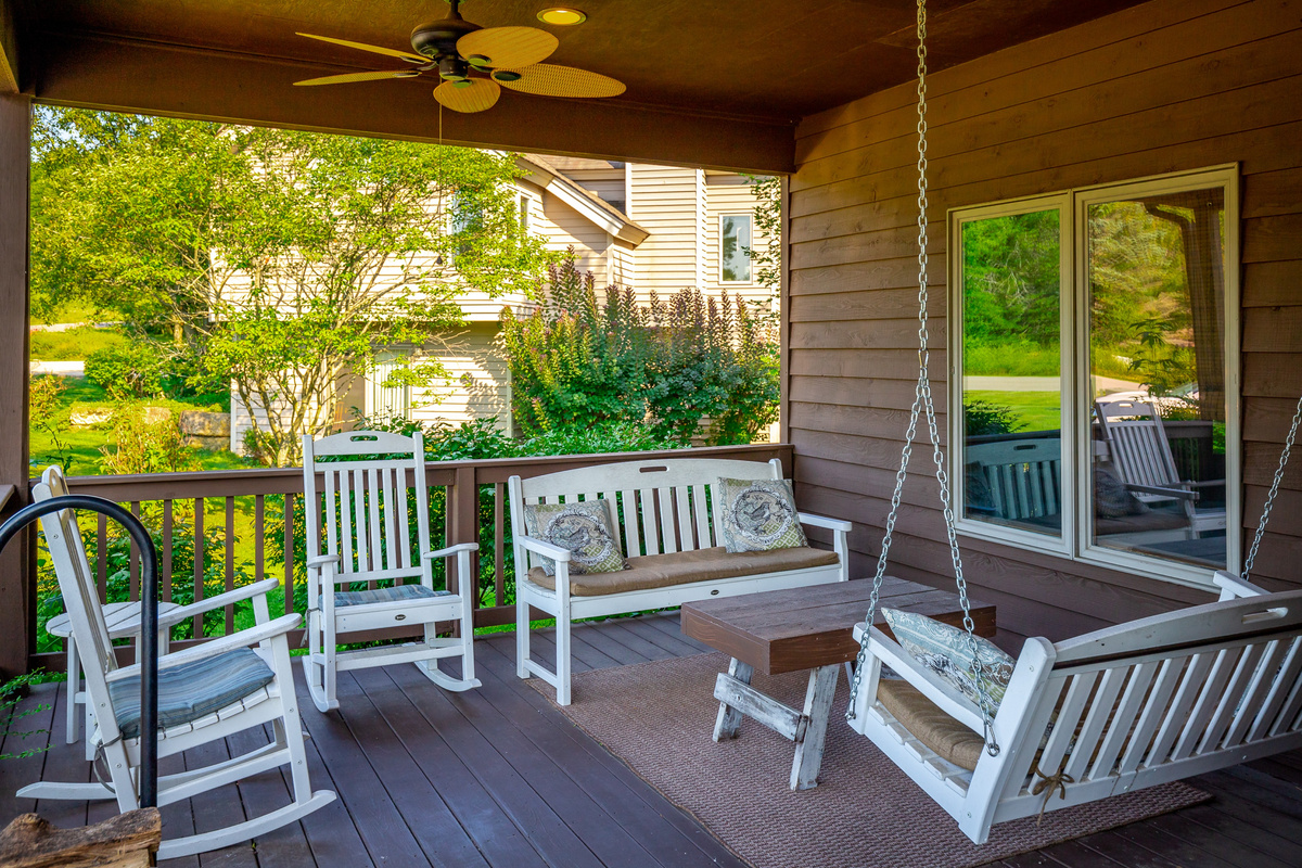 Gather on the front porch with your morning coffee