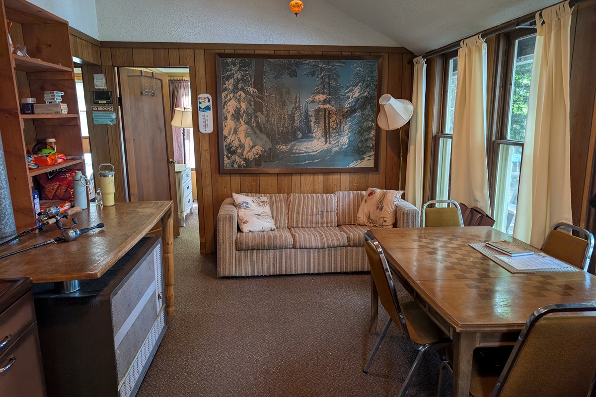 Living room and kitchen