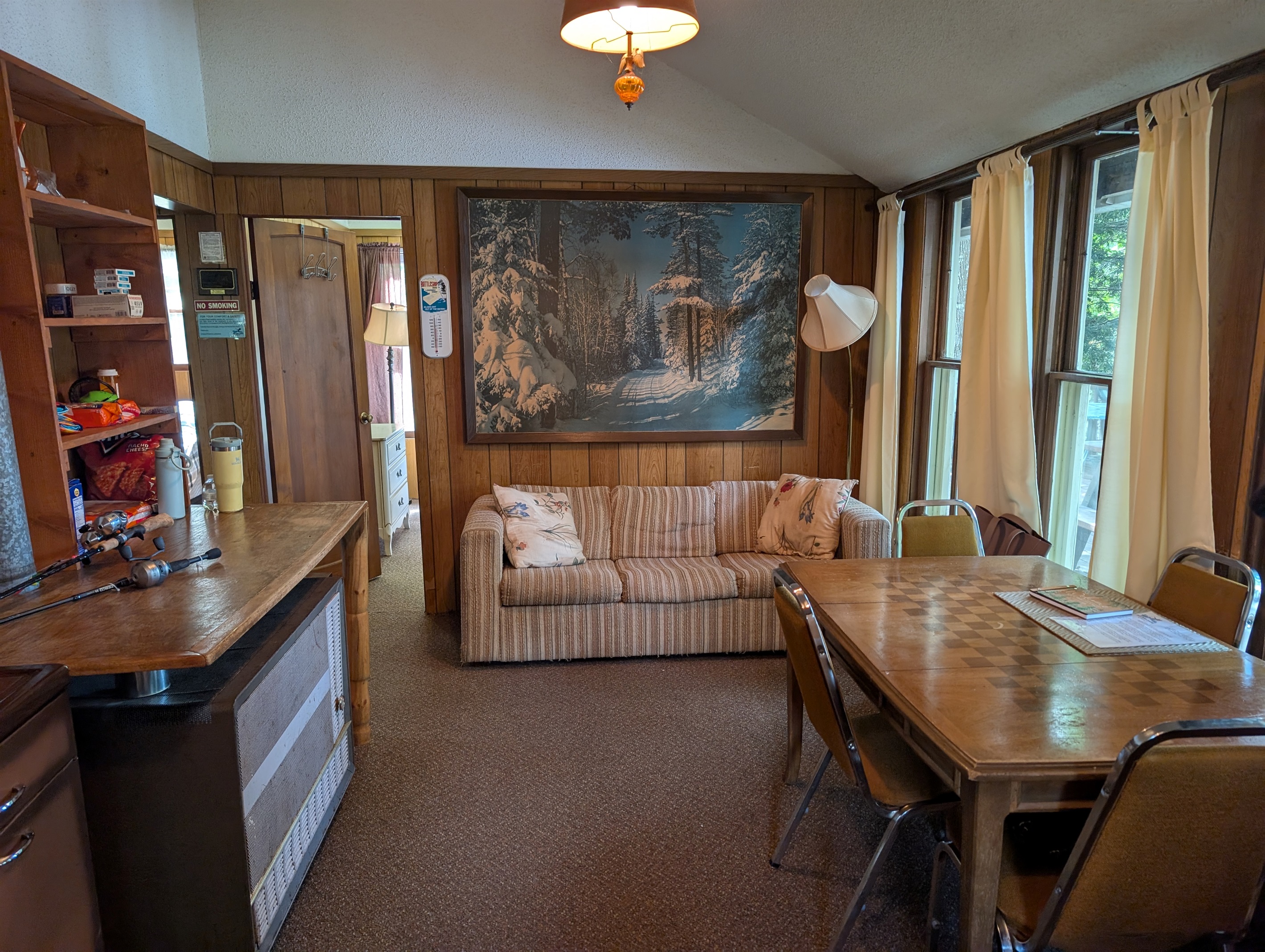 Living room and kitchen