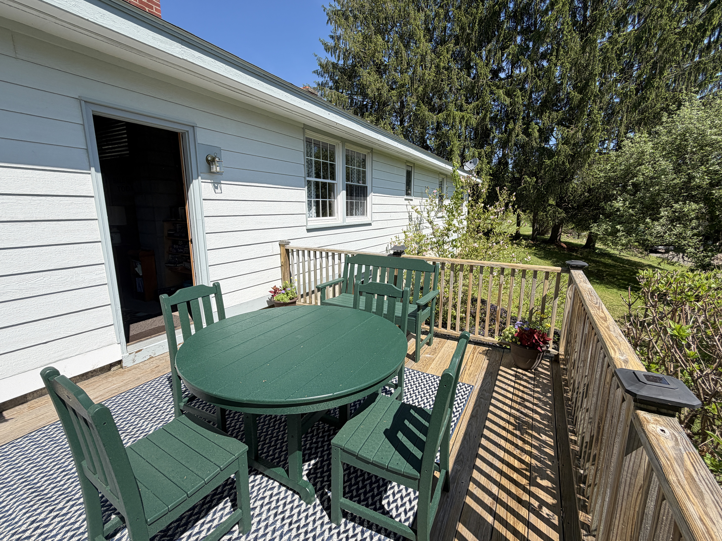 Rear deck off garage game room