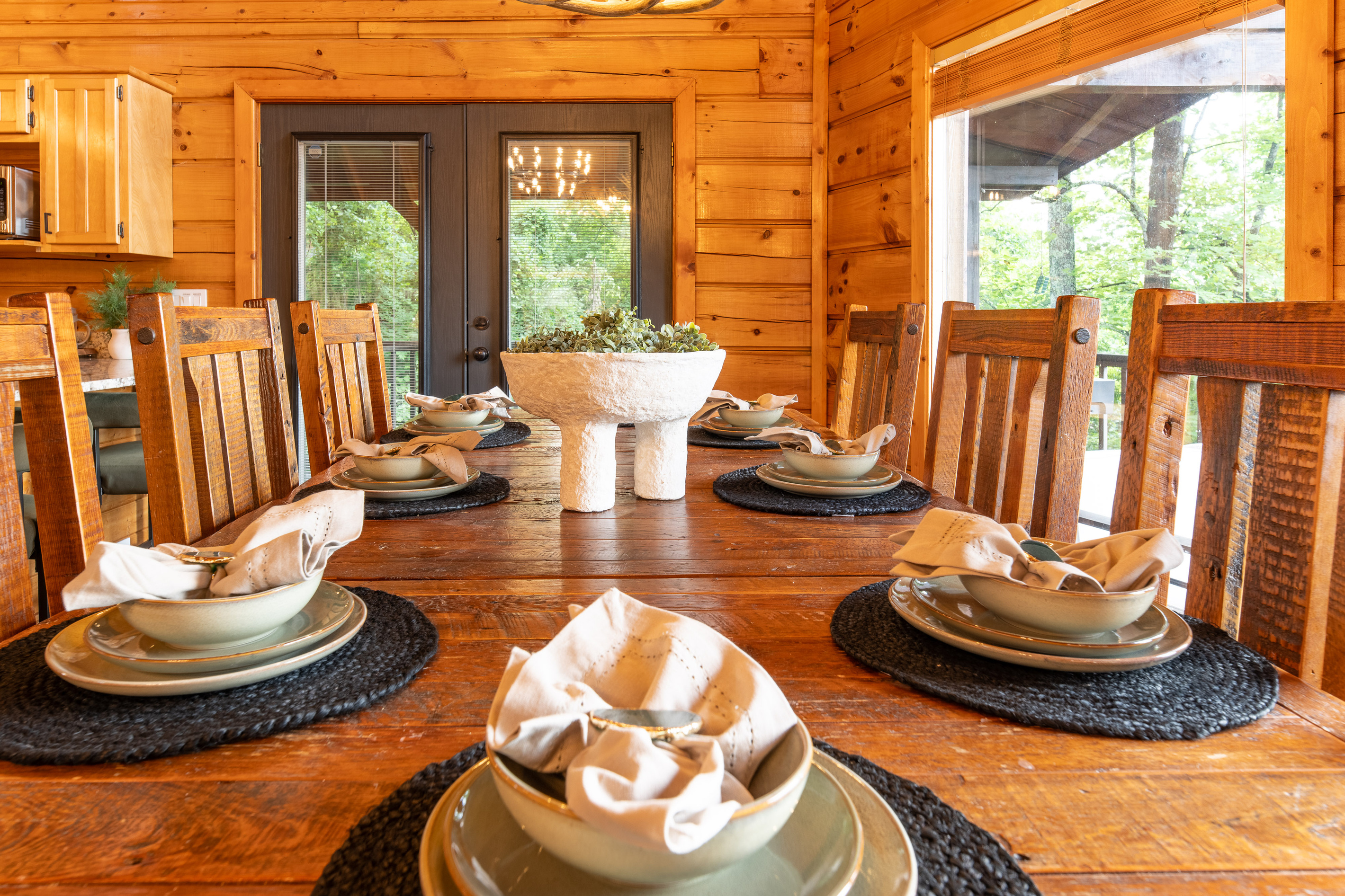 Large dining table for seating up to 8