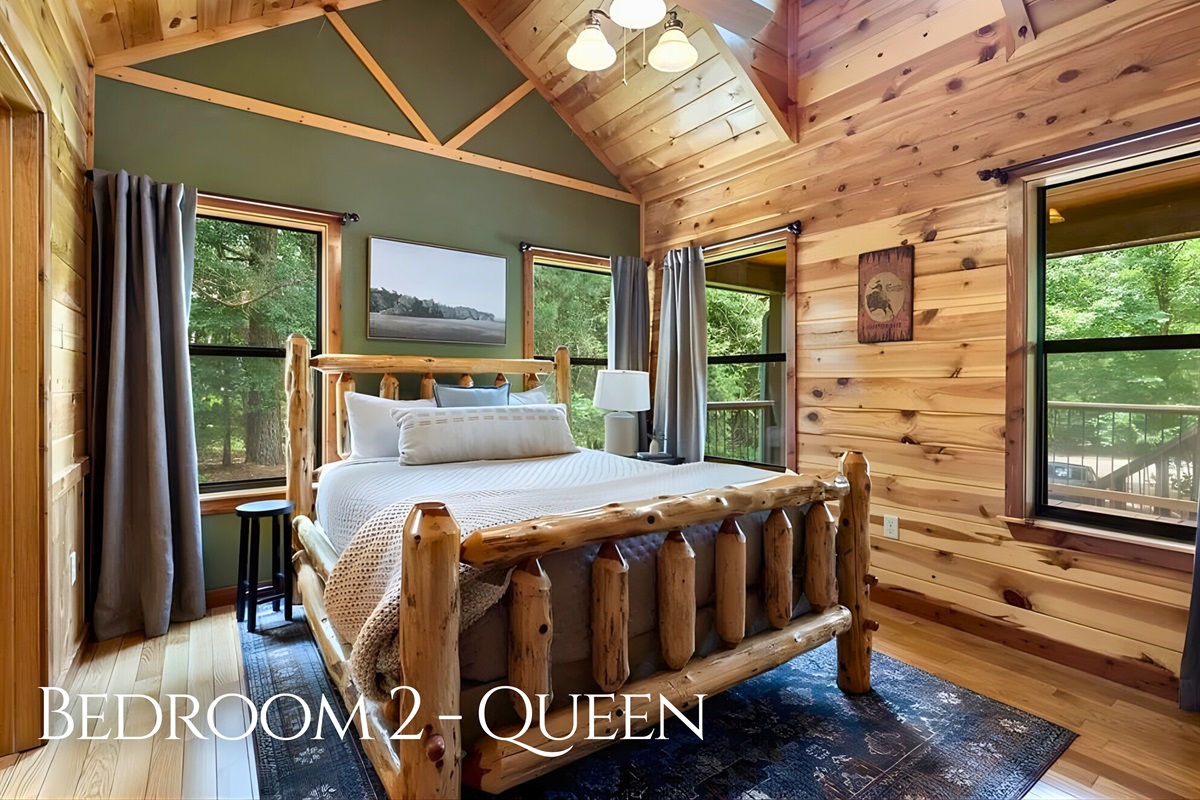 Quiet and comfortable, the second queen bedroom offers a restful retreat.