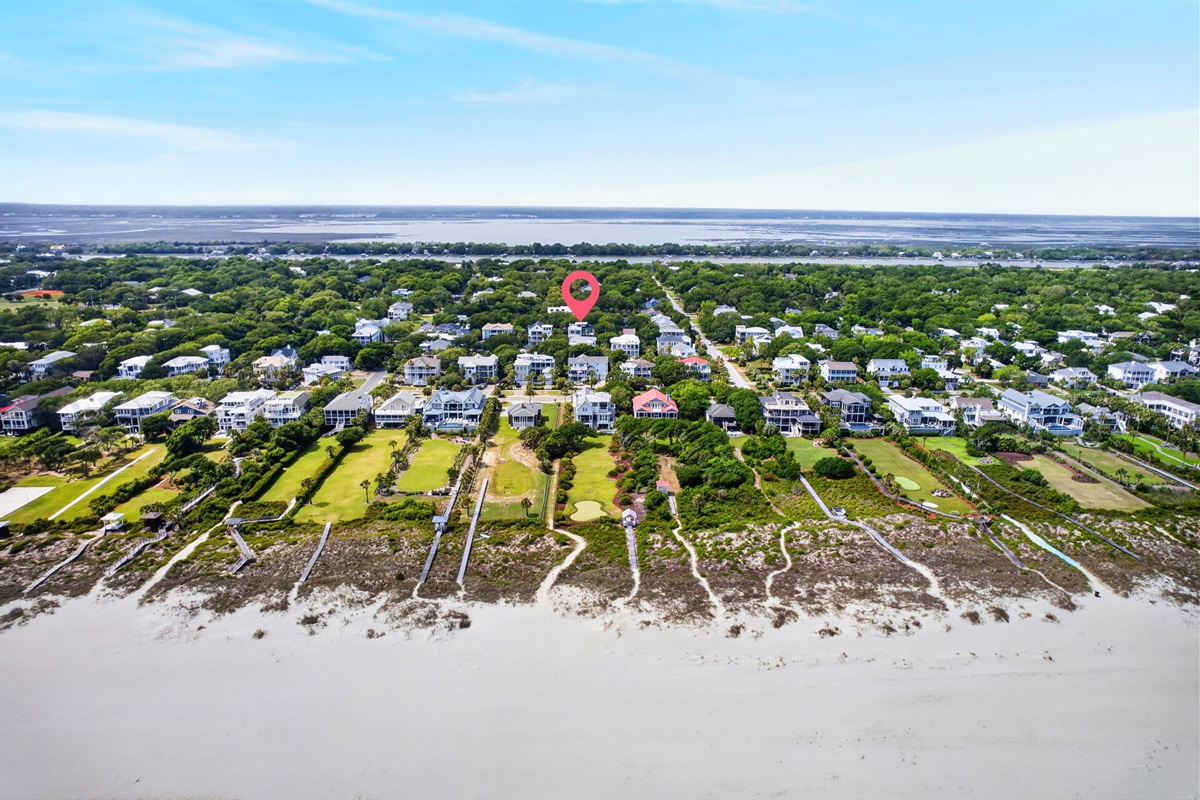 Aerial View | Sun Kissed by the Sea | 3007 Cameron Blvd | Isle of Palms, SC | IOP Escapes