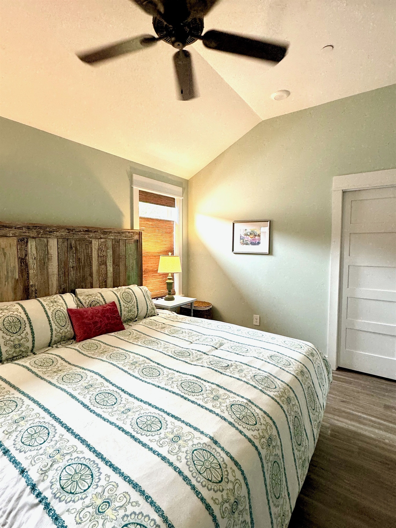 Second King Bed with large walk-in closet,  access to shared bath, linens