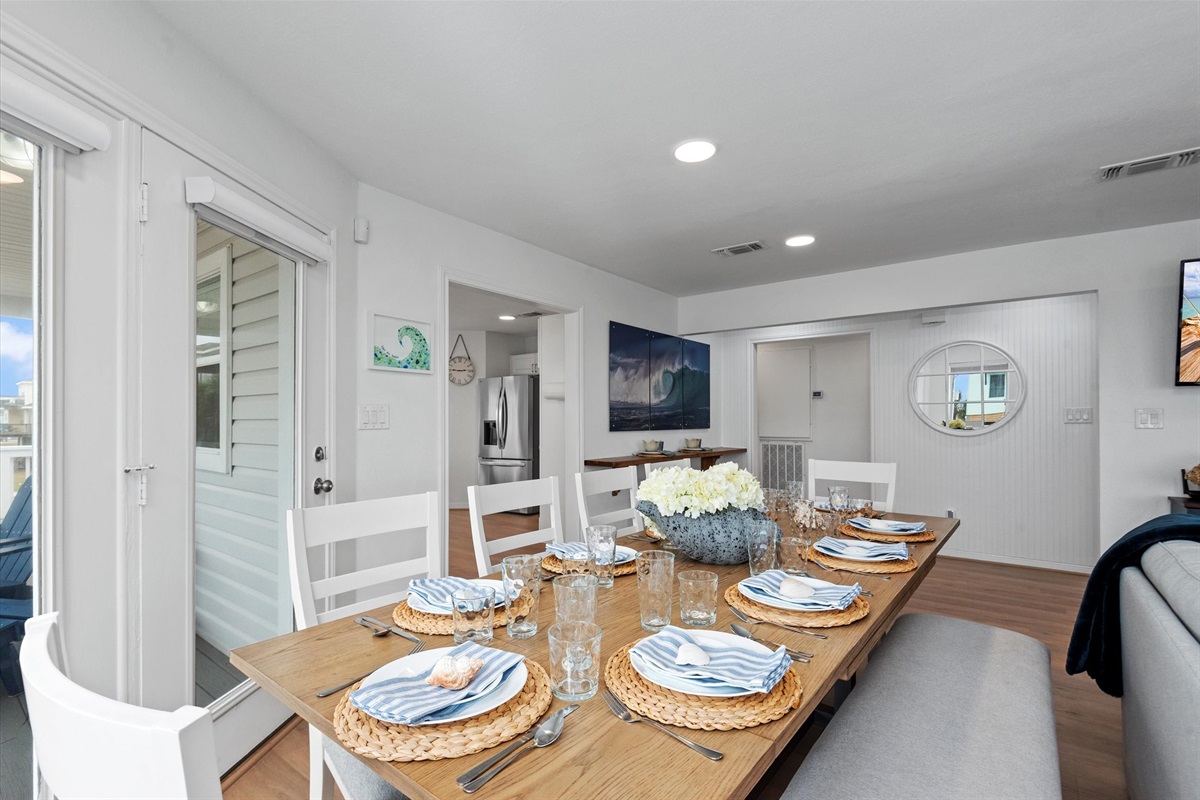 Dine together at the spacious formal dining table accommodating up to 10, setting the scene for delightful moments. 