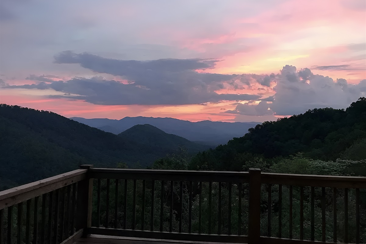 Watch the sunset gently fall on Beary Cozy.