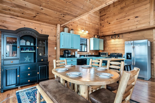 Open Dining and Kitchen Area