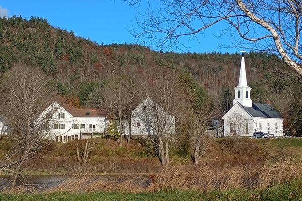 View from river of house