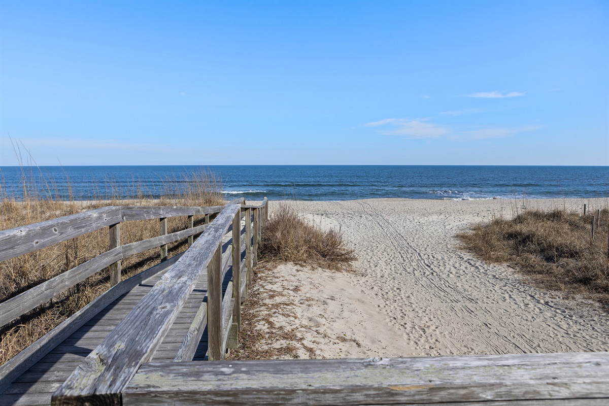 Beach access directly from ground floor of condominium 