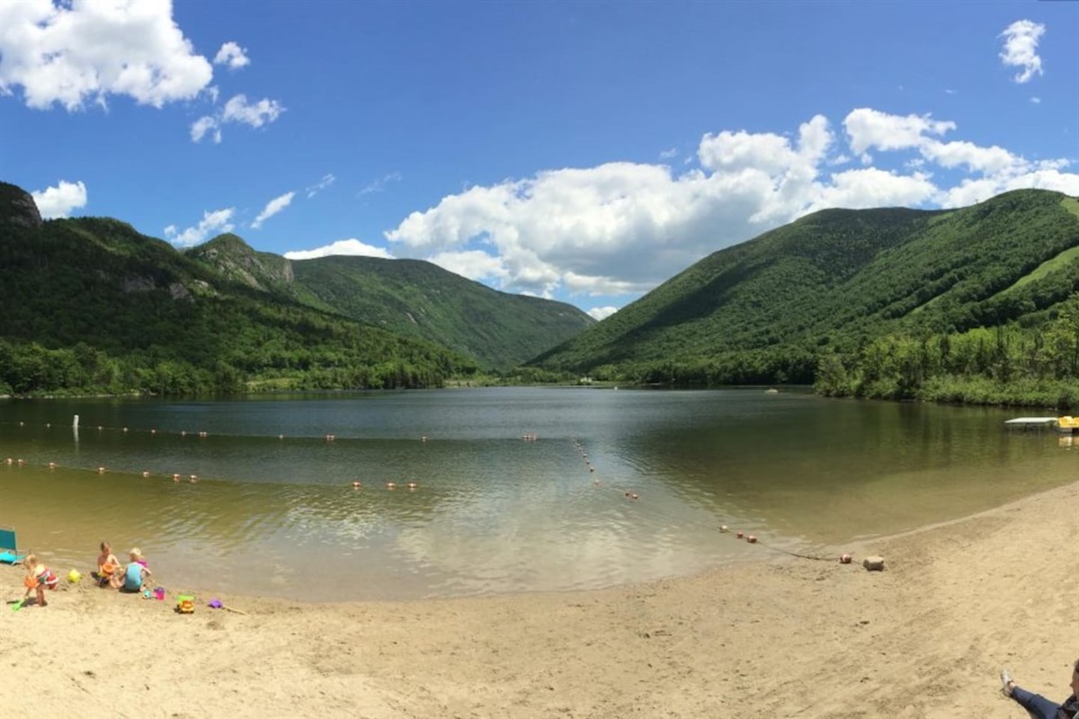 Spend the day at the lake with calm waters and mountain views that stretch for miles.