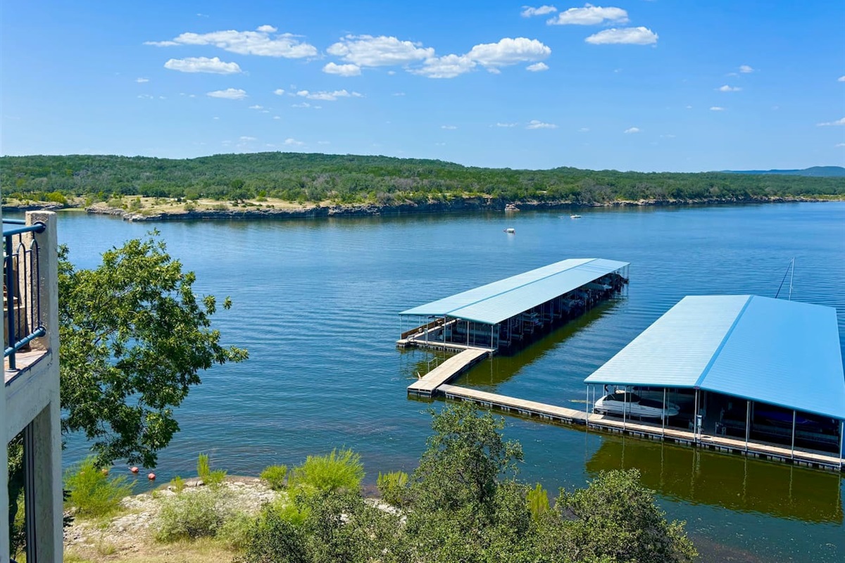 Bring your Boat, Dock at our Marina, and enjoy a full Lake Travis!