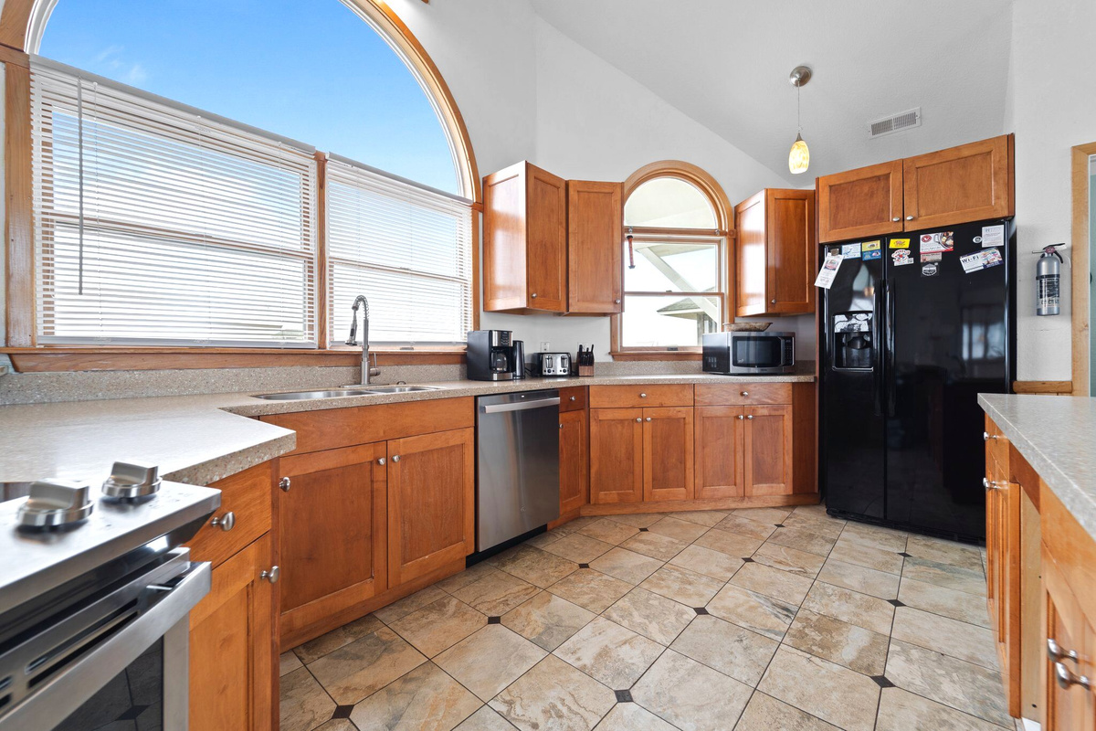 Full-sized Kitchen with Plenty of Interior Light