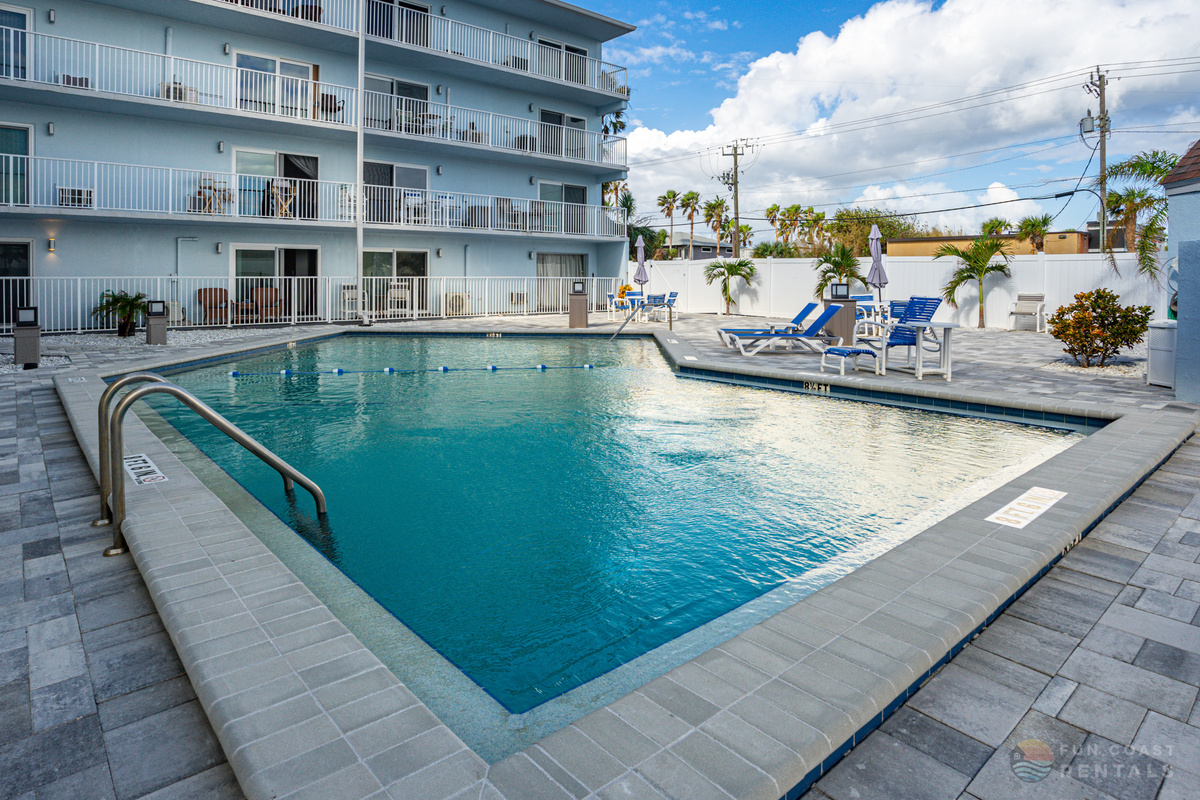 Beautiful Community Pool with Sun Loungers
