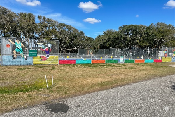 Tennis and Pickleball courts across the street
