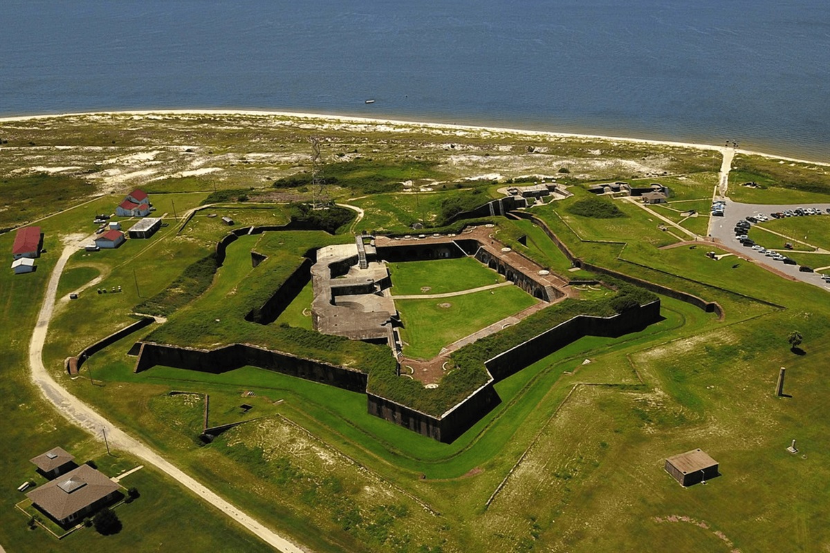 Fort Morgan is an actual fort that dates back to before the civil war. The saying, "Damn the Torpedos full speed ahead!" is from the battle of Mobile Bay that was fought there. Makes for a great daytime activity