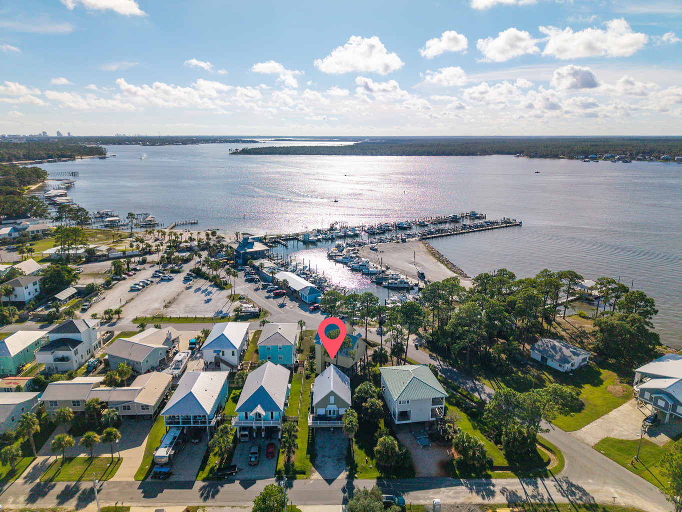 See exactly where you'll stay — tucked into the quiet, waterside Bear Point neighborhood, minutes from Orange Beach's marinas and restaurants.