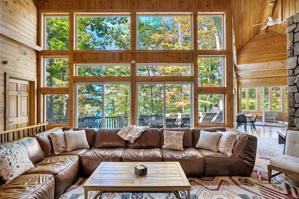 Floor-to-Ceiling Windows overlooking the Great Sacandaga!