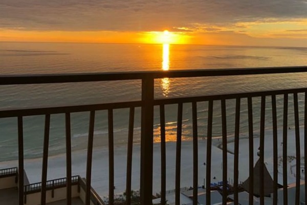Sunset from balcony 