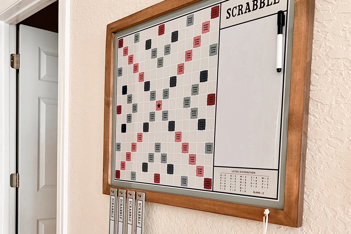 Scrabble is one of our favorite boardgames, so we made sure to add it in our townhouse!