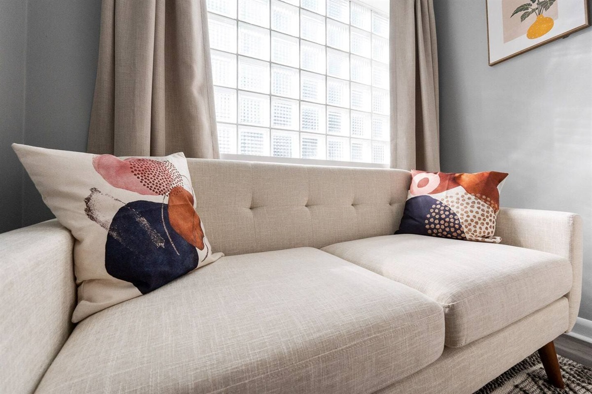 Cozy and clean couch.