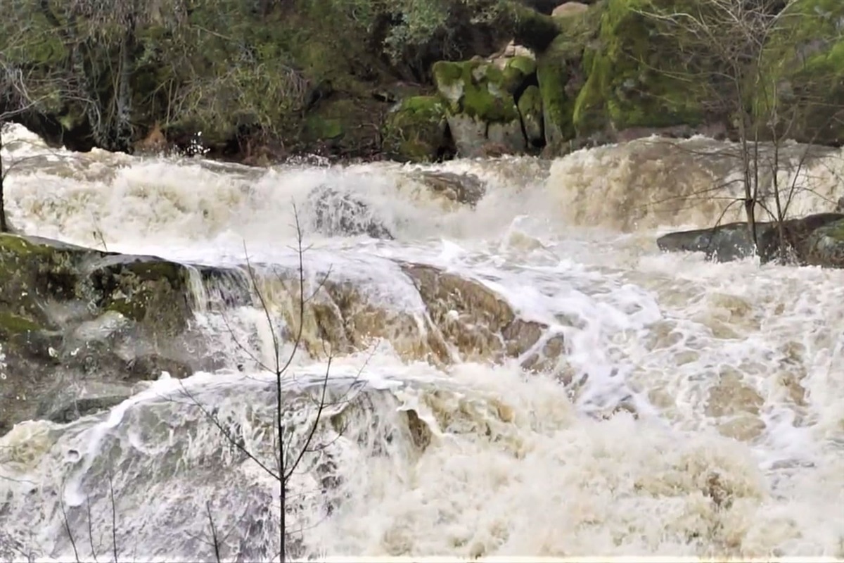 Same waterfall after intensive rains