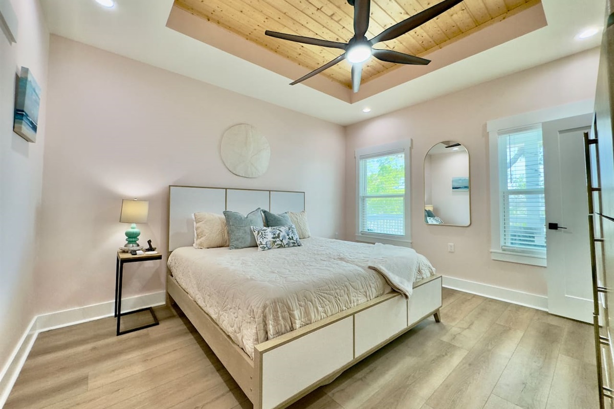 Rest easy in this bright, tranquil space made for you.