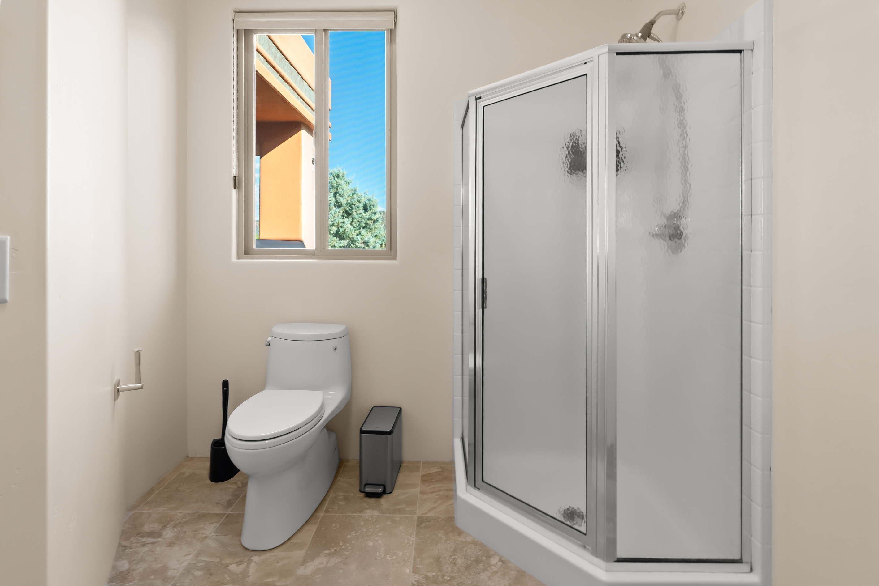 A cozy corner for a quick shower