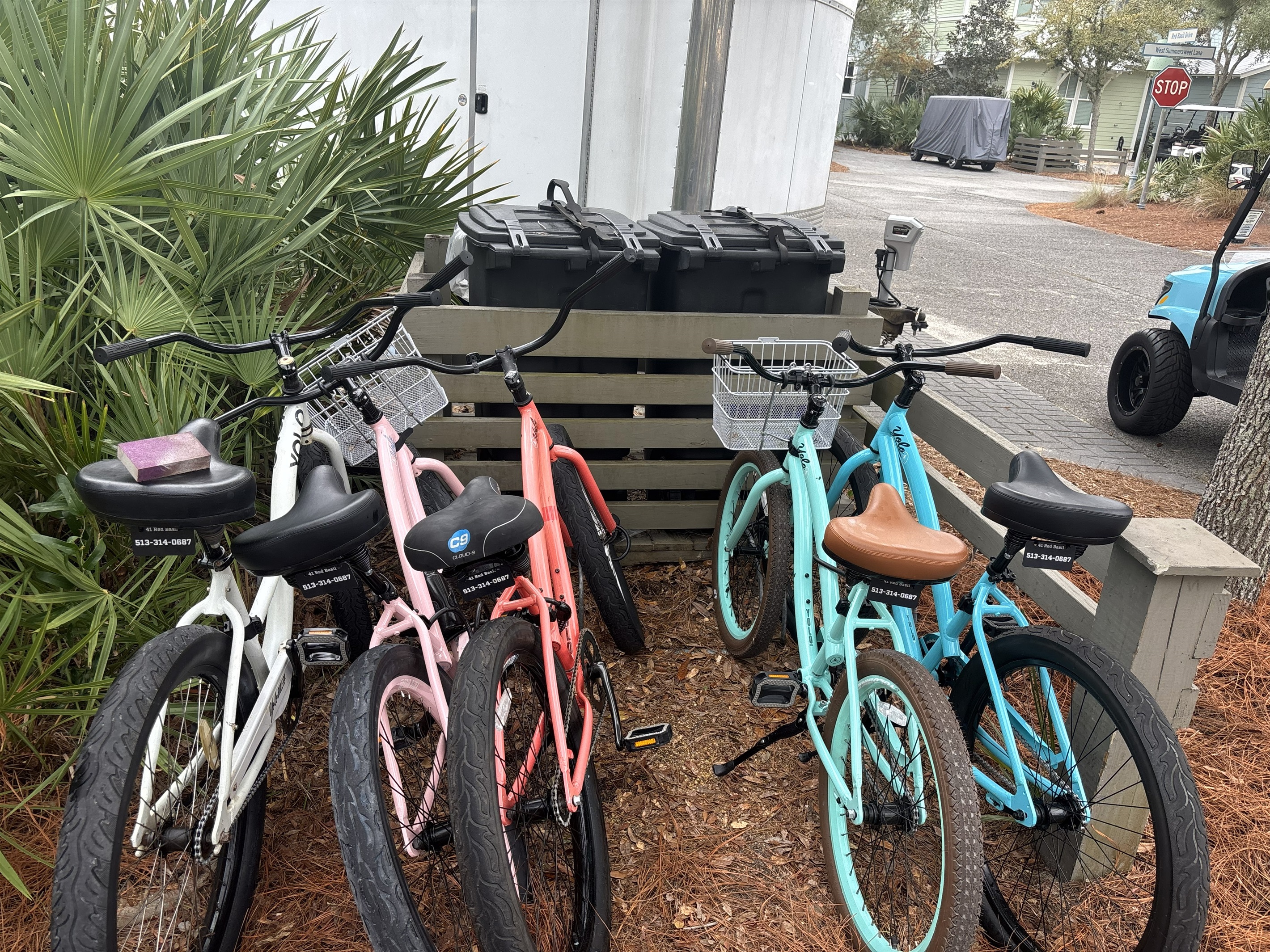5 Cruiser Bikes Included – Explore WaterColor & 30A with Ease