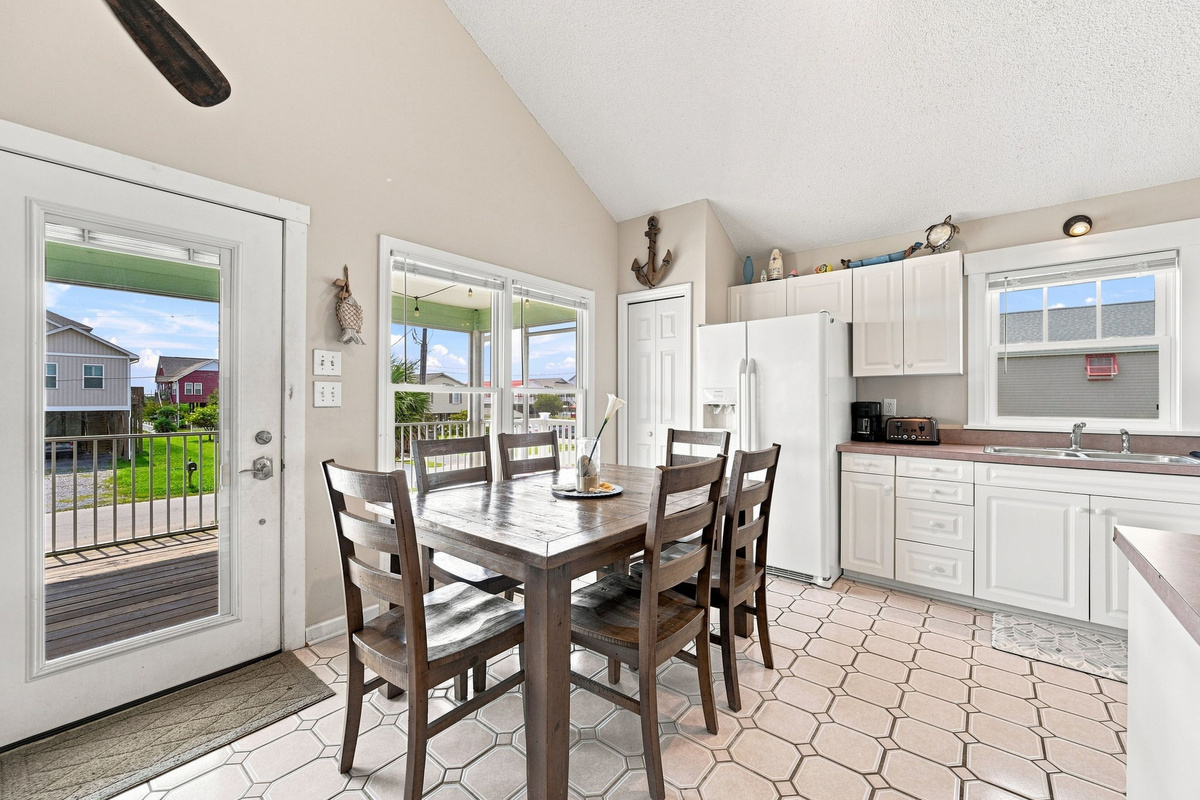 Share meals, plan tomorrow's adventures, or enjoy a morning coffee around the dining table with seating for six