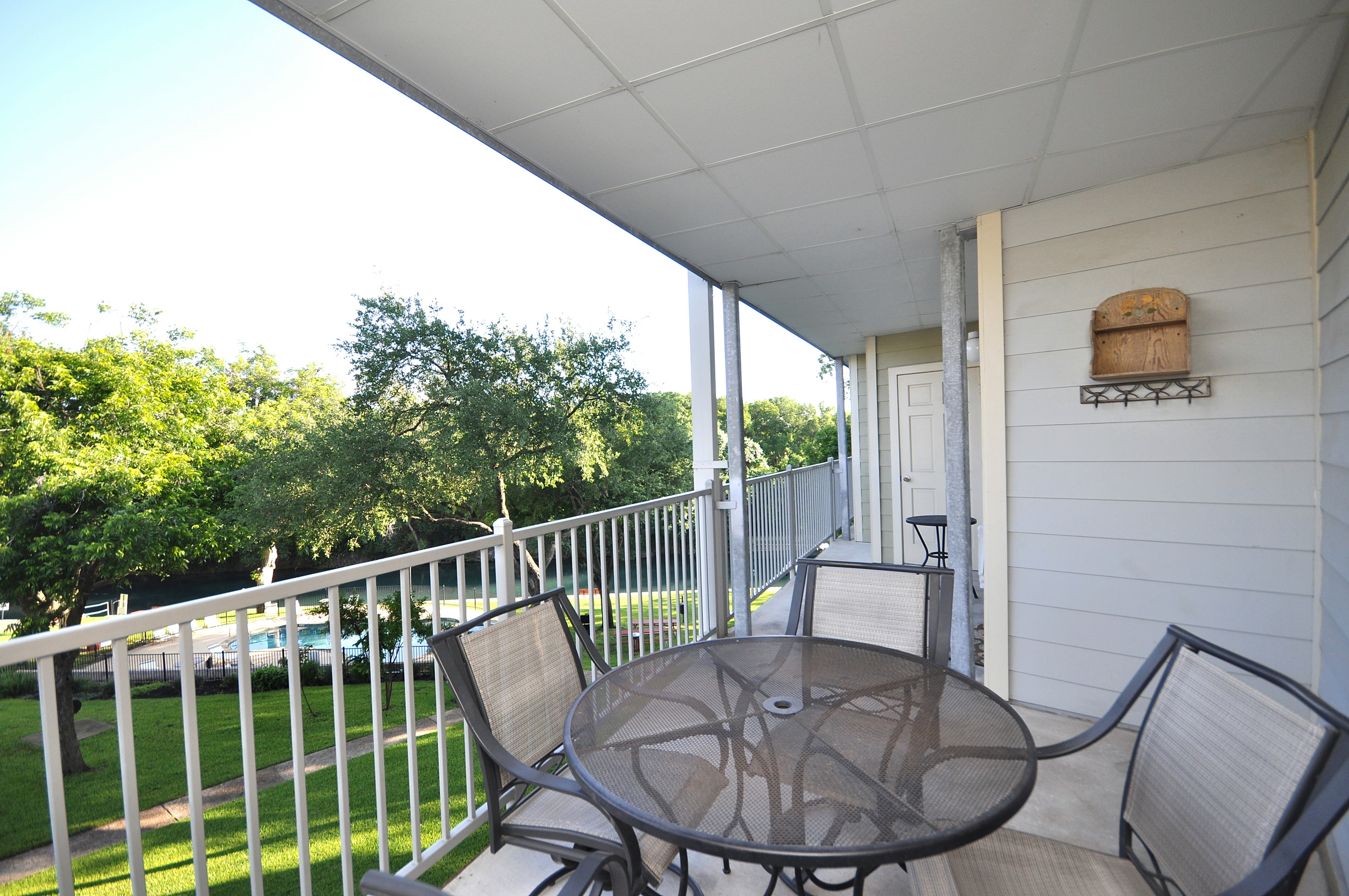 Double Balcony can be accessed from living area and primary bedroom.