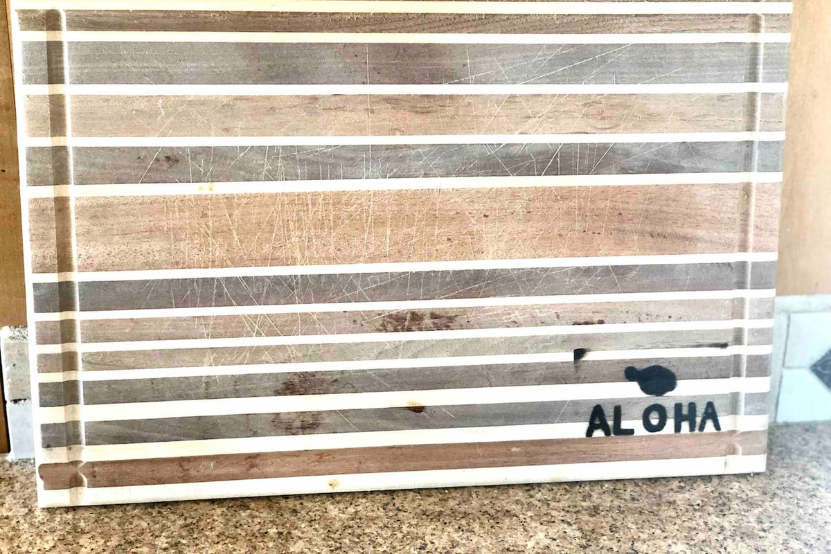 Handmade Maui Aloha cutting board