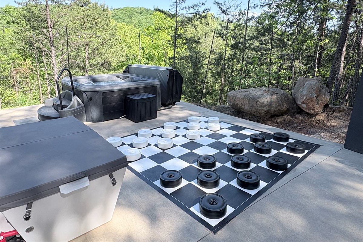 Oversized Checkers & Chess - House Amenity