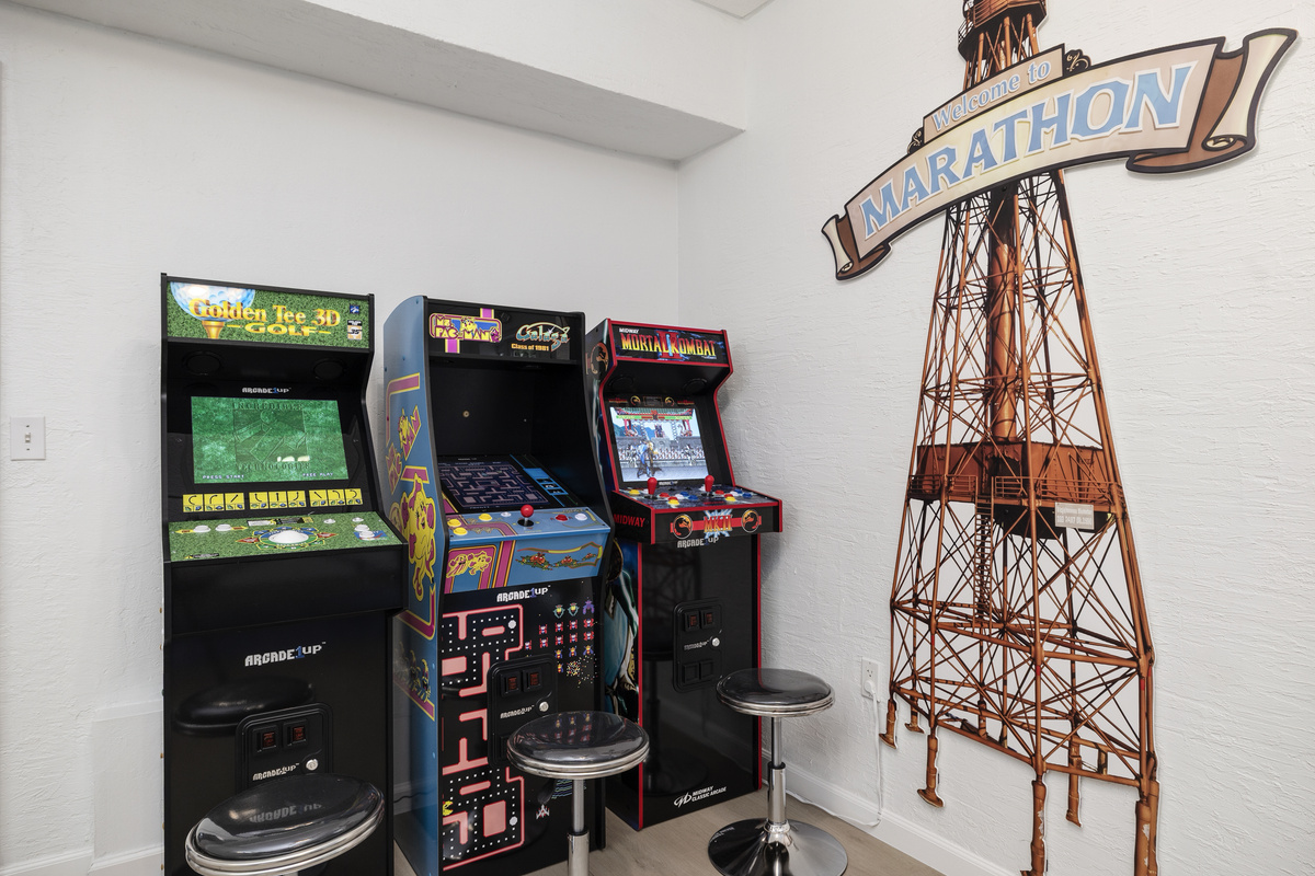 Is shuffleboard, poker, billards, and swimming pool doesn't scratch your itch, why not play an arcade game.