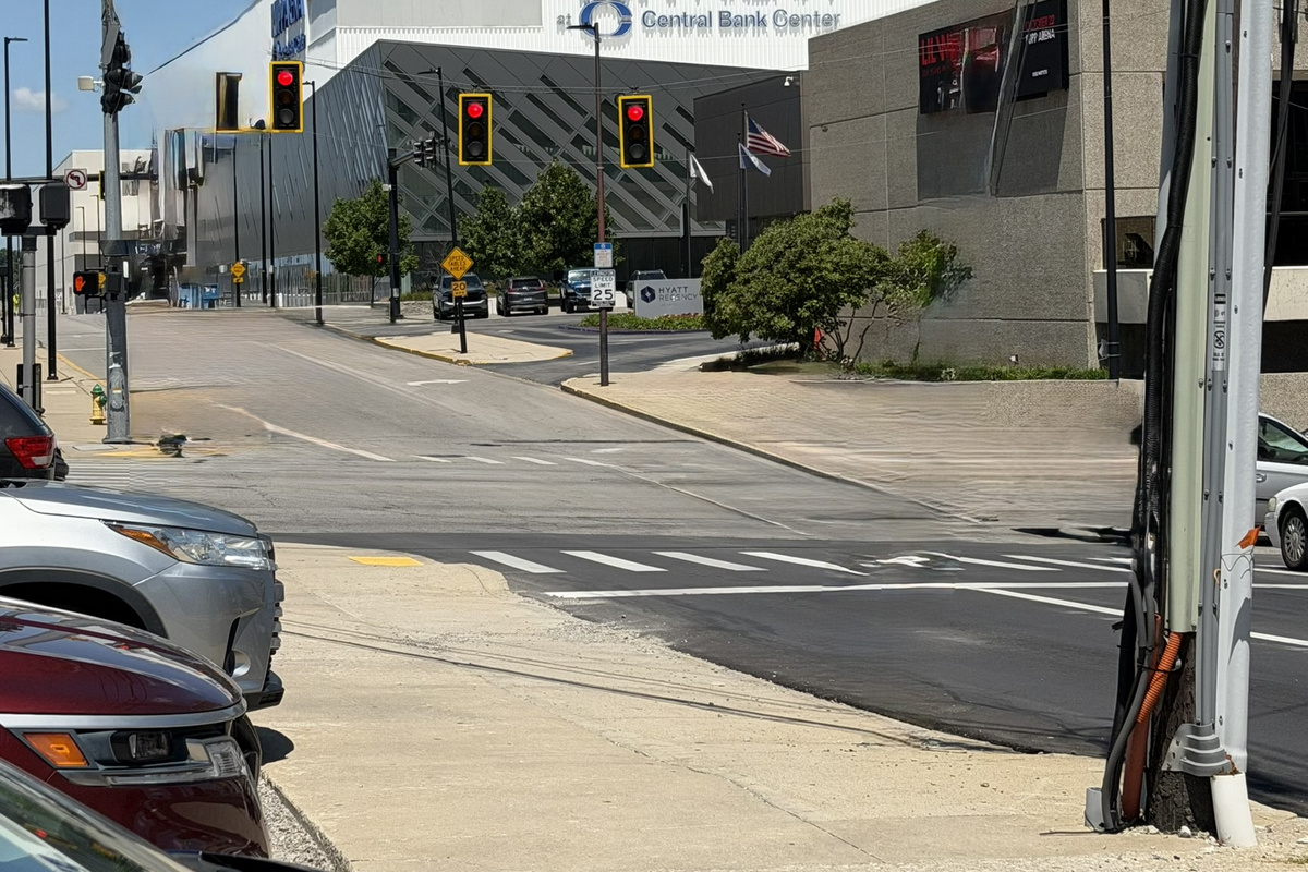 Yes, Rupp Arena really is just steps away.