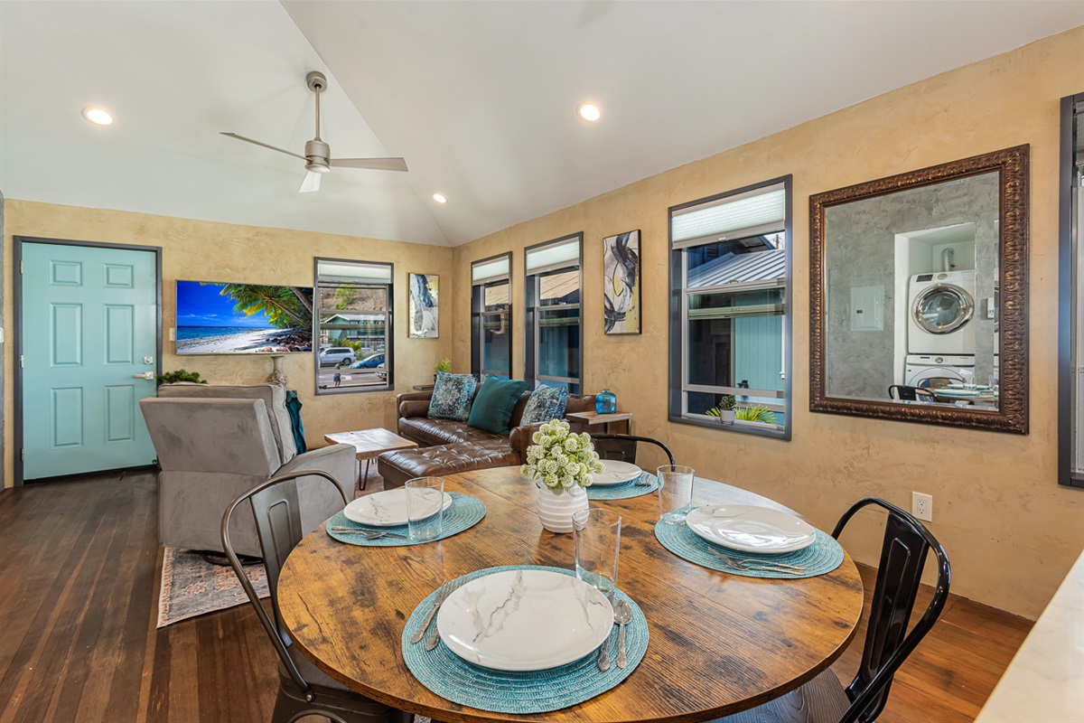 Dining table perfect for meals or even game night