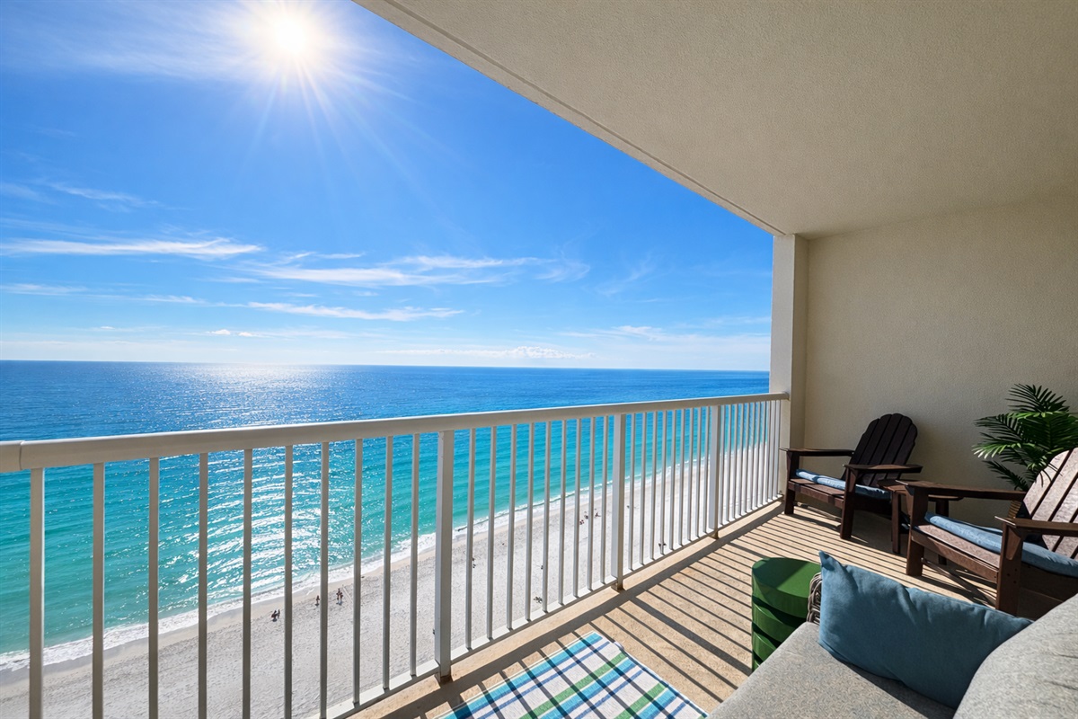 Stunning views from the large balcony