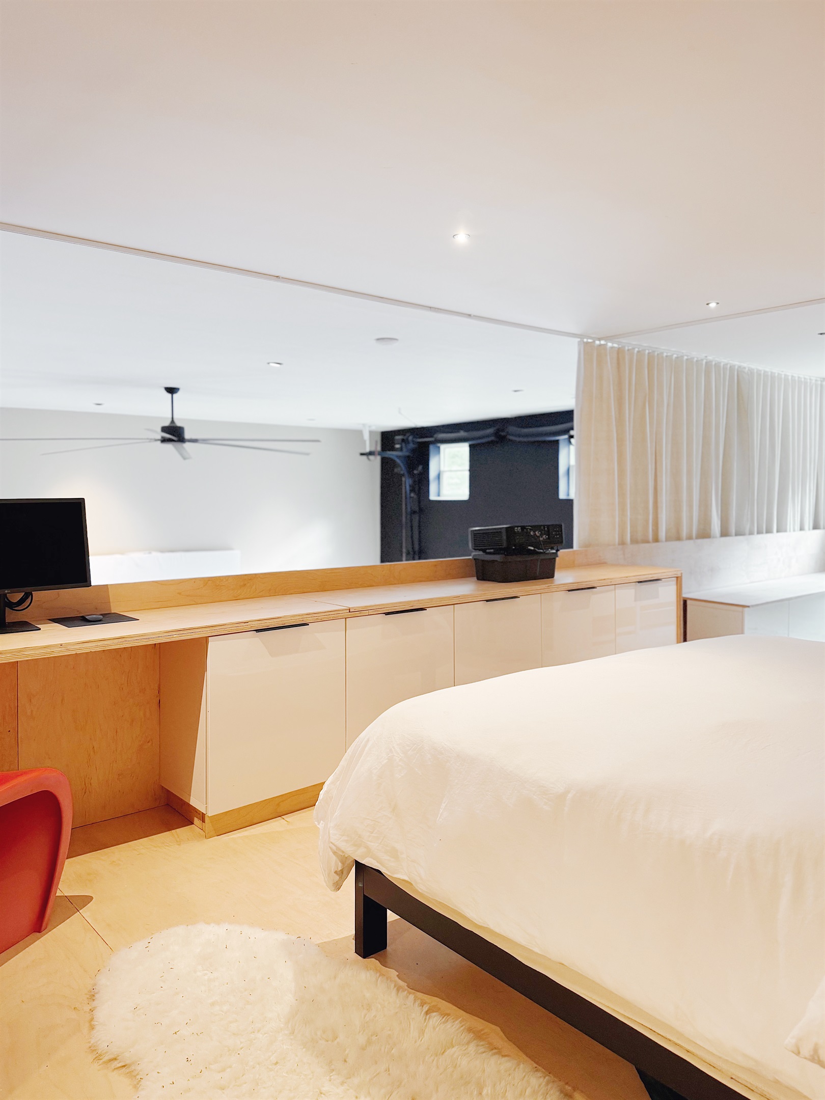 Upstairs bedroom with king sized bed.