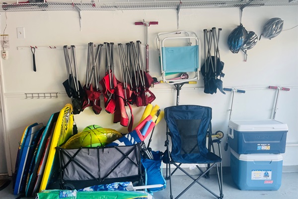 Beach chairs, umbrellas, towels, coolers, scooters, baby equipment and more.