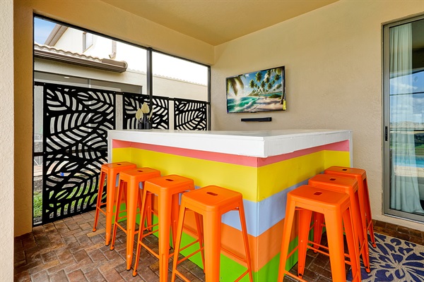 Bar Counter And TV