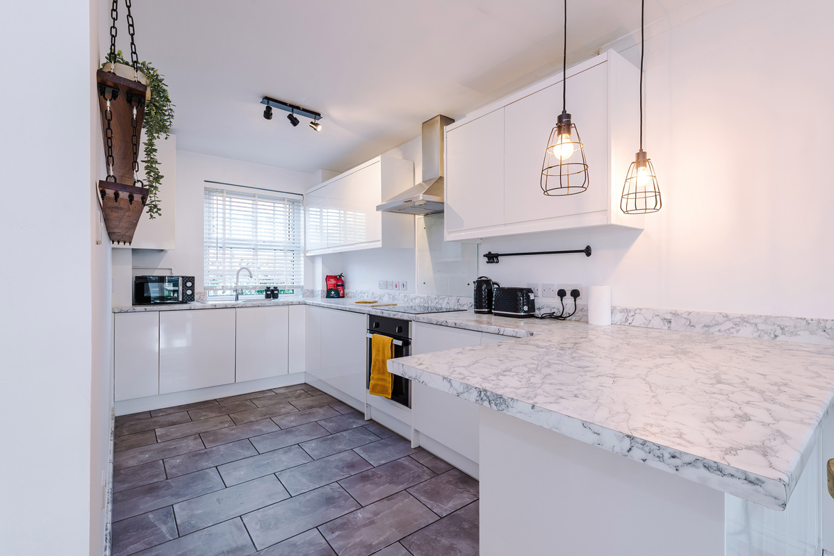 Spacious fully equipped kitchen with Washer - Dryer & Dishwasher