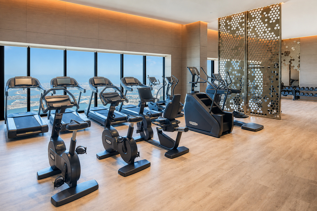 Rooftop gym free for all guests  with fantastic panoramic view
